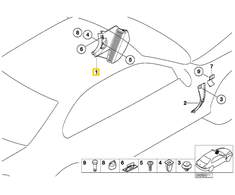 BMW E46 3 Vairavimo Kairiojo Sienelės Dekoru Originalus 51438238511