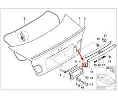 BMW E46 bagažinės dangčio tarpinė originali 51138244713
