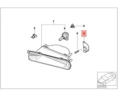 BMW E46 Dešinės Pelenų Žibintų Skundai 63176911836