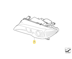 BMW E46 dešiniojo priekinio žibinto mazgas originalus 63127165952