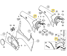 BMW E46 E34 E32 E38 R52 Galvos Rąstas Plastikas Originalus 61671378633