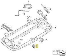 BMW E46 E39 varžto kištukas originalus 71111179444