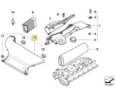 BMW E46 oro kanalo įsiurbimo gaubtas originalus 13712249880