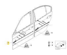 BMW E46 Vairuotojo Pusės Vykdomoji Schema Originalus 61126929230
