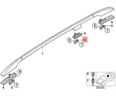 BMW E53 stogo turėklų adapterio kairė pusė Originalus 51137030881