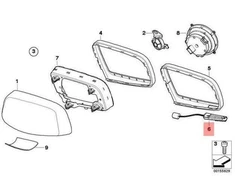Bmw E60 E61 E63 E64 Kairysis Išorinis Veidrodis Originalus 63317354829