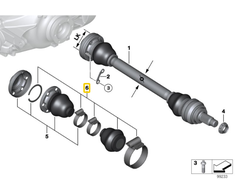 BMW E60 E61 E63 Reparatursatz Faltenbalg Ausse Originalus 33217572441