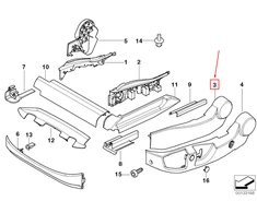 BMW E60 E61 Priekinis Kairysis Išorinis Apdangalas Originalus 52107154253