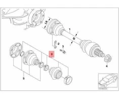 BMW E60 E63 E90 E92 galinio tilto pavaros veleno CV batų remonto rinkinys originalus 33107840905