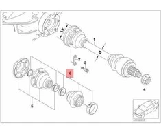 BMW E60 E63 E90 E92 galinio tilto pavaros veleno CV batų remonto rinkinys originalus 33107840905