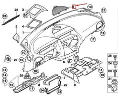Bmw 6 E63 E64 Garsiakalbio Dangtelis Basaltgrau Originalus 51457009261