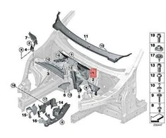 BMW X5 E70 Pertvara Variklio Komp Vidurys Apačia Originalus 51717169422