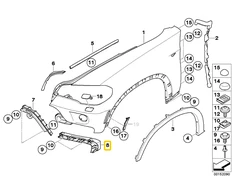 Bmw X5 E70 Lokatorius Buferis Išorinis Kairysis Originalus 51117157987
