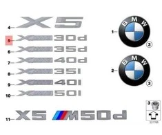 BMW E70 užrašas Originalus 51147362491