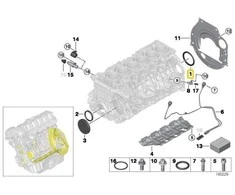 BMW E81 E87 E90 F20 F30 Šafto Žiedas Originalus 11117587168