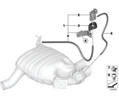 BMW E81 elektrinis perjungimo vožtuvas su laikikliu Originalus 18107536937
