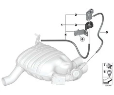 BMW E81 elektrinis perjungimo vožtuvas su laikikliu Originalus 18107536937