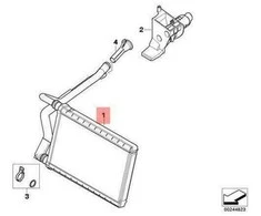 BMW E81 Šildymo elementas su dvigubu vamzdžiu Originalus 64119190596