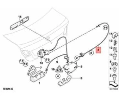 BMW E82 bagažinės dangtis originalus 51247177761