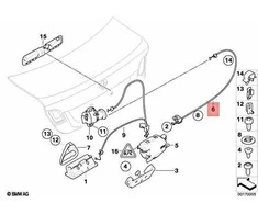 BMW E82 bagažinės dangtis originalus 51247177761