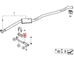 BMW E83 išmetimo sistemos laikiklis Originalus 18303422124