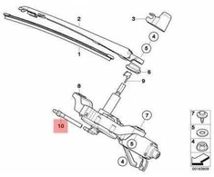 BMW E87 Galinio Langų Valytuvo Variklio Negrįžtamasis Vožtuvas Originalus 61687037730