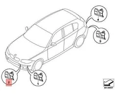 BMW E87 Priekinis Kairysis PDC Sensorius Originalus 51117118153