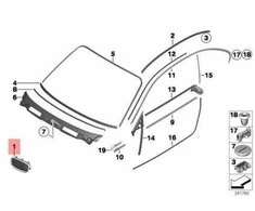 BMW E88 E82 Dešinė Chromo Rėmo Grilė Originalus 51137354950