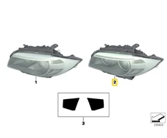 BMW E88 E82 Dešinės Pusės Bi Xenon Žibintas Originalus 63137273832