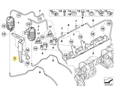 BMW E88 E82 E90 Vakuumo Rezervuaro Skundas Originalus 13717558322