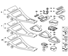 BMW E90 E91 E91 E92 E93 SAUGOJIMO DĖKLO GUMINIS ĮDĖKLAS ORIGINALUS 51167118065