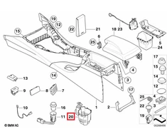 Bmw E90 E91 E92 Centro Konsolės Galinė Originalus 51167138582