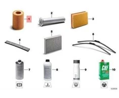 Bmw E90 E91 E92 E93 F07 F10 F11 F01 F02 X5 X6 Filtras Alynas Originalus 11427808443