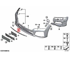Bmw E90 E91 Priekinis Centrinis Trimas Originalus 51118076419