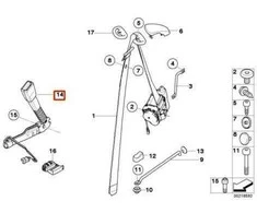 BMW E90 E92 E82 E89 Z4 Originalus Priekinis Kairysis Sėdynės Diržo Užsegimas su Įtempikliu NAUJAS