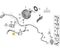 BMW E90 E92 E93 Variklio Stiprintuvas Vakuumo Vamzdis Originalus 11617838381