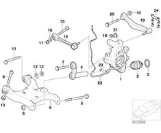 BMW Ekscentrinė Plokščia Poveržlė 5 E39 E60 E61 E63 E64 7 E38 E65 Originalus 33306760592