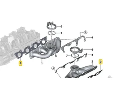 BMW Exhaust manifold/cylinder head gasket Originalus 11628693121 5' G30 (10/2015 — 12/2019) 6' F06 Gran Coupé LCI (06/2014 — 09/2018) 6' F12 LCI (05/2014 — 05/2018) 6' F13 LCI (06/2014 — 10/2017) 7' G11 (10/2014 — 02/2019) 7' G11 LCI (01/2018 — 12/2019) 7' G12 (10/2014 — 02/2019) 7' G12 LCI (01/2018 — 12/201