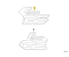 Bmw F 650 Gs F 800 Gs K72 Schriftzug Links Originalus 51148525987