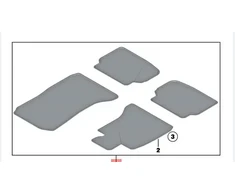 BMW F01 grindų kilimėlių rinkinys Velours Genuine 51479183388