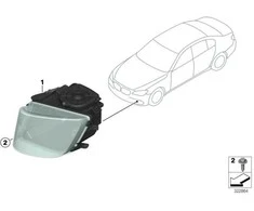 BMW F01 LED šviesos diodų rūko žibintas kairysis originalus 63117494843
