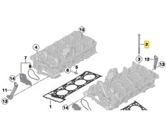 BMW Cilindro Galvutė Varžtas 5 F10 F11 G30 F90 M5 Originalus 11127607557