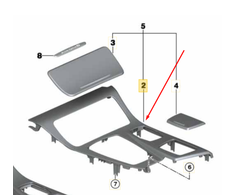 Bmw 5 F10 F11 Centrinės Konsolės Dangtelis Originalus 51168050694