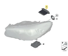 BMW F10 F11 Galios Modulis Xenon 63117355073 Originalus 63117355073