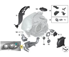 BMW F10 F11 Vairo Gairės Rėra Su Spyruokle Kairė Originalus 63117349295