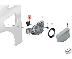 BMW F15 F30 F45 užrakto mechanizmas originalus 51177377654