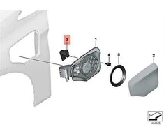 BMW F15 F30 F45 užrakto mechanizmas originalus 51177377654