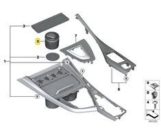 BMW F20 F20 F21 F87 F33 G30 G31 G32 PELENINĖ PUODELIO LAIKIKLYJE ORIGINALI 51169323677