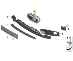 BMW F20 F21 Dešinės Pusės Grilė 2014 2018 Originalus 51137383770