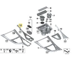Bmw F20 F21 Centrinė Konsolė Fineline Stream Originalus 51169207269